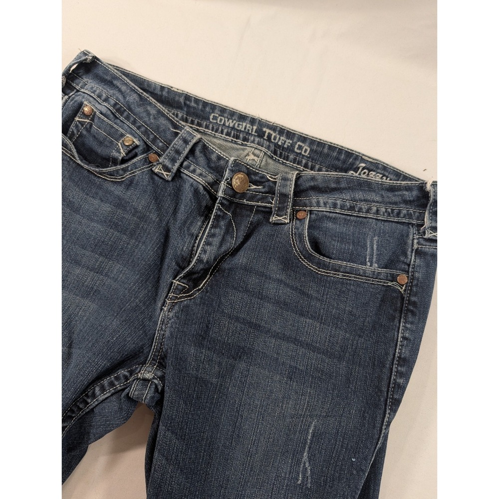 Cowgirl Tuff Western Denim Jazzy Silver Thick Embroidery Jean 32x36 30*36 Tag